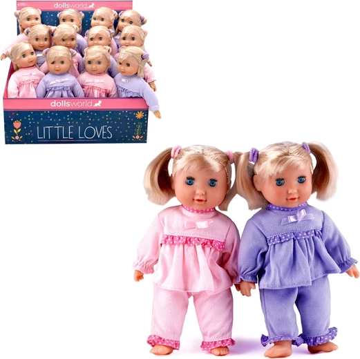 Dolls World spinkajúce bábiky Adélka a Barborka 25 cm – sada 2 druhov