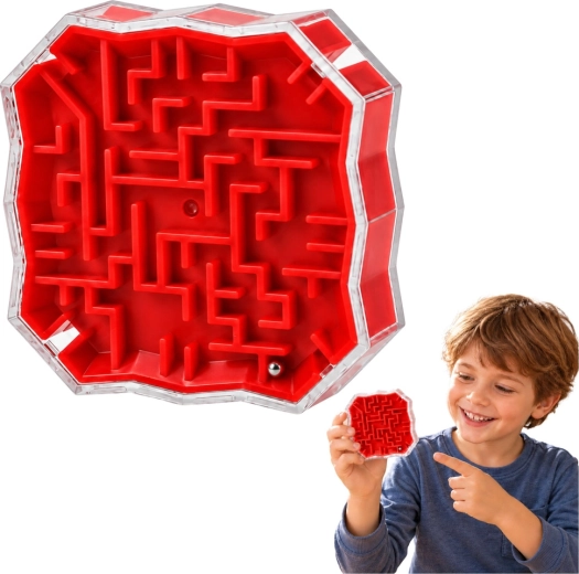 Logická hra Labyrint s Guľôčkou Červená