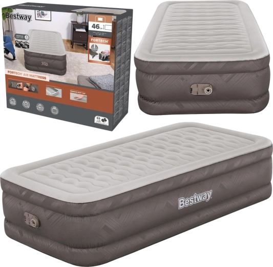 Nafukovací jednolôžkový matrac Bestway Fortech so vstavanou elektrickou pumpou 191 × 97 × 46 cm