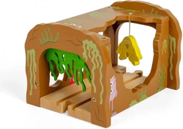bigjigs rail drevený tunel príšerky