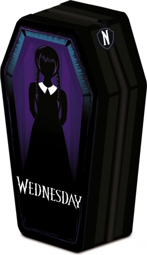 Púzdro v tvare rakvy s motívom Wednesday