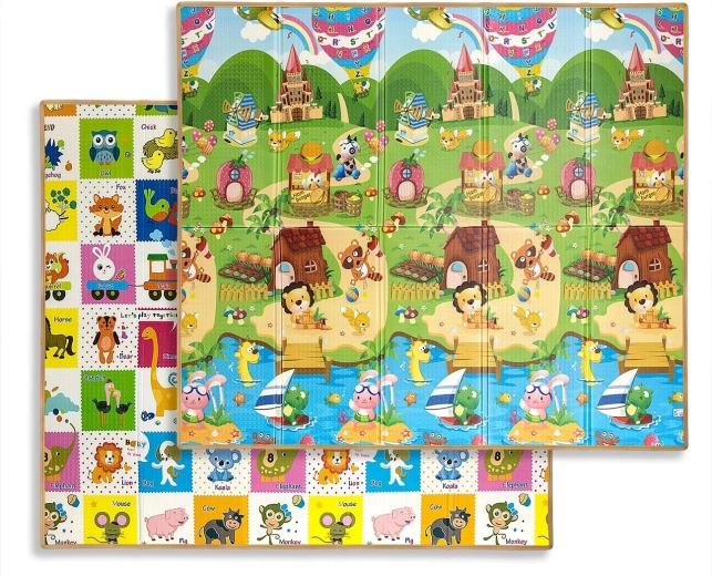 Milly Mally skladacia penová podložka na hranie Play colourful animals t1