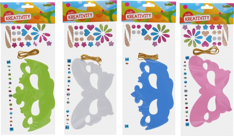 Kreatívny set – vyrob si masku so šnúrkou a ozdobami