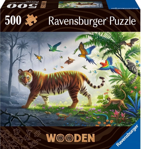 Drevené puzzle tiger v džungli 500 dielikov RAVENSBURGER