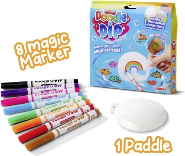 Kreatívne vodné tetovanie Doodle o Dip