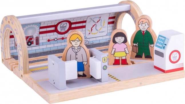 Drevená stanica metra Bigjigs Rail