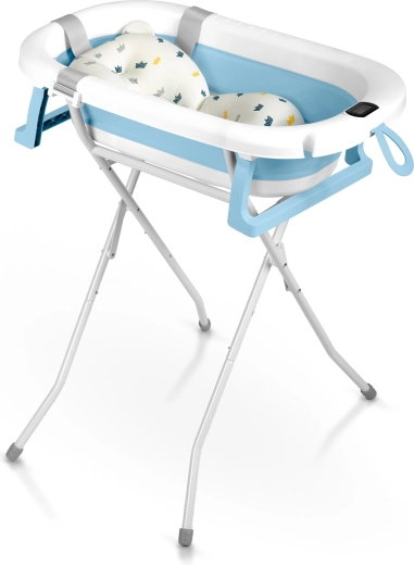 Pohodlné kúpanie bez predkláňania vďaka skladaciemu stojanu