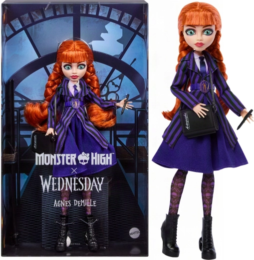 Monster High x Wednesday zberateľská bábika Agnes DeMille - 1 kus