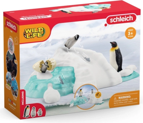 Zábava rodiny tučniakov Schleich Wild Life figúrky