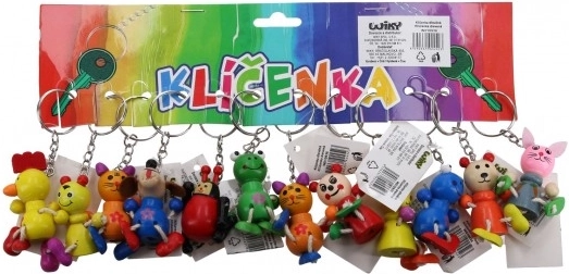 Drevený prívesok zvieratko na kľúče