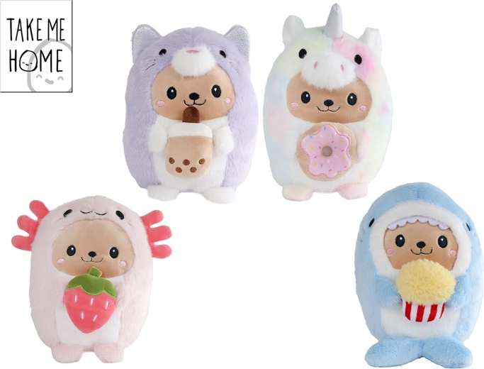 Plyšové kawaii zvieratko s motívom jedla 23 cm Take Me Home