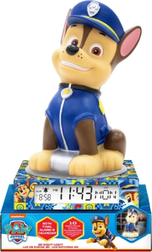 Nočná lampička s budíkom a kalendárom PAW PATROL – 3D postavička
