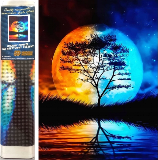 Diamantové maľovanie Nočné spojenie 30 × 40 cm