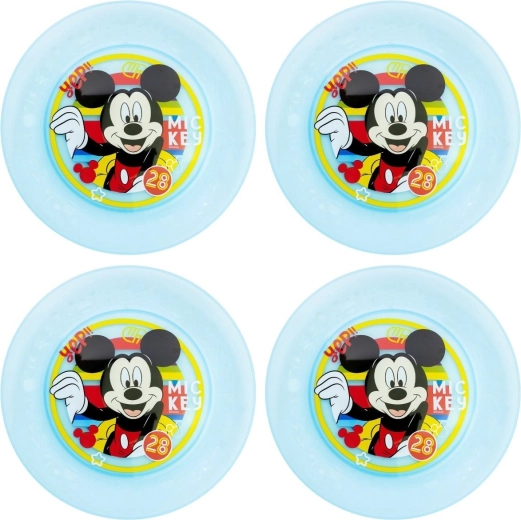 Sada detských tanierov Mickey Mouse (4 ks)
