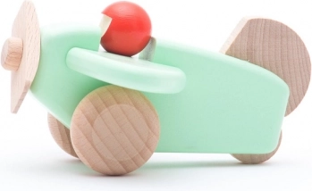 Bajo lietadlo s pilotom mätovo zelené drevené