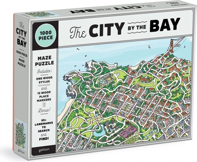 galison puzzle mesto v zálive san francisco 2v1, 1000 dielikov