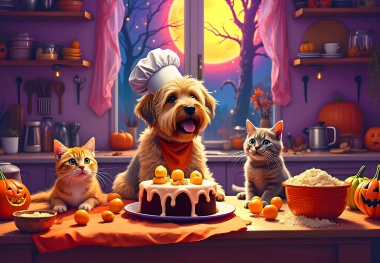 Bluebird puzzle Pečenie na Halloween, 1000 dielikov
