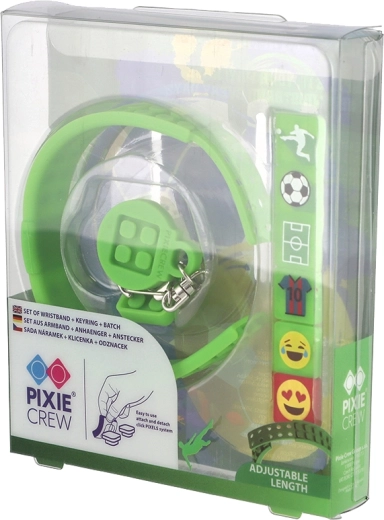 Pixie Crew súprava 3 v 1 futbal s náramkom, kľúčenkou a odznakom