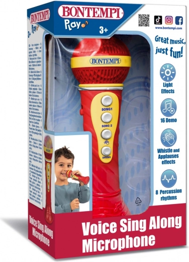 Karaoke mikrofón so svetelnými efektmi