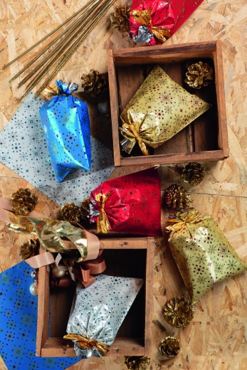 Celofánové vrecko Vločka metal 35x50 cm