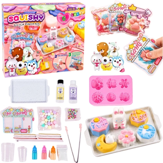 Kreatívna sada na výrobu squishy figúrok králičky a dezerty DIY