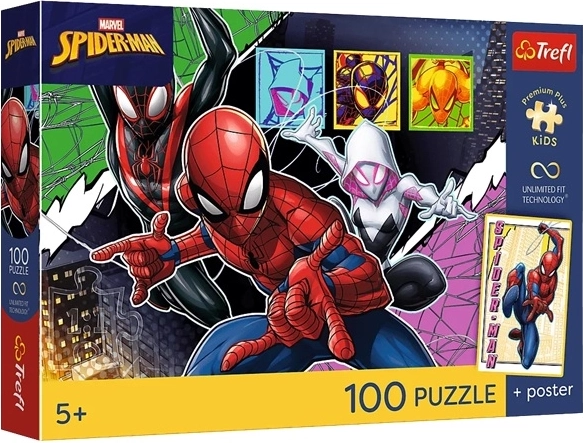 Trefl Puzzle Premium Plus Kids Spiderman: Odvaha 100 dielikov