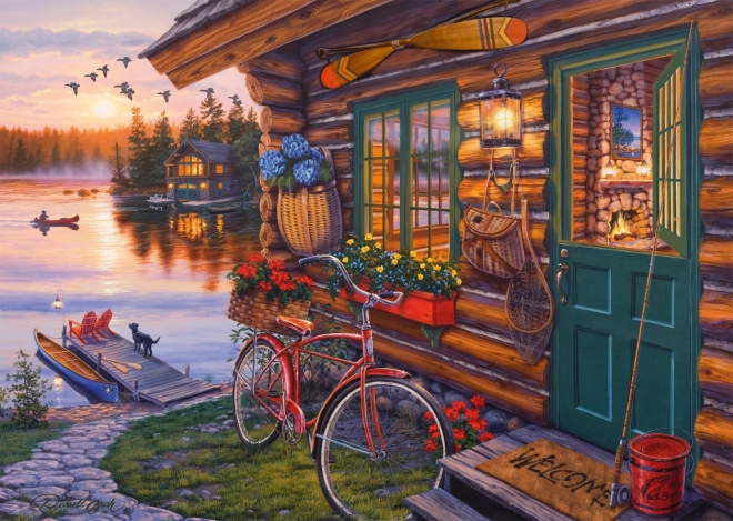 Puzzle Chata pri jazere 1000 dielikov od Schmidt