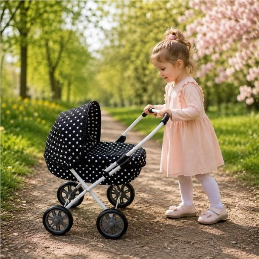 New Baby detský kočík pre bábiky Anička čierny