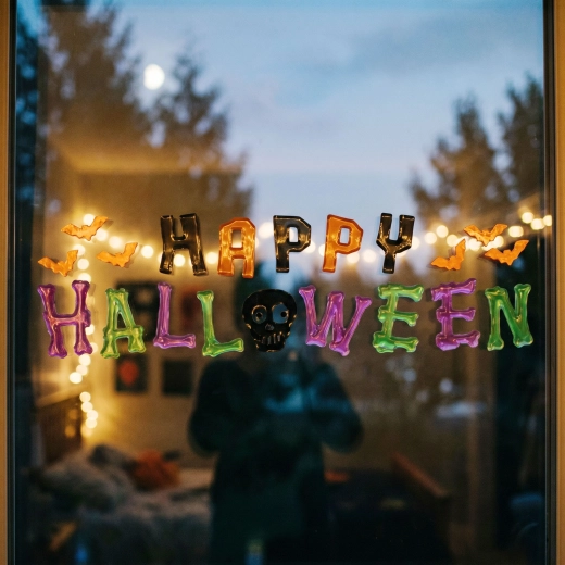 Halloweenová gélová okenná nálepka - 1 kus