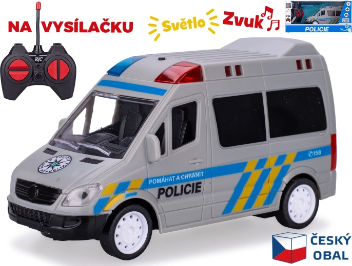 RC policajné auto 17 cm s diaľkovým ovládaním
