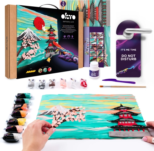 OKTO výtvarný set na maľovanie hmotou Japan 30 × 40 cm