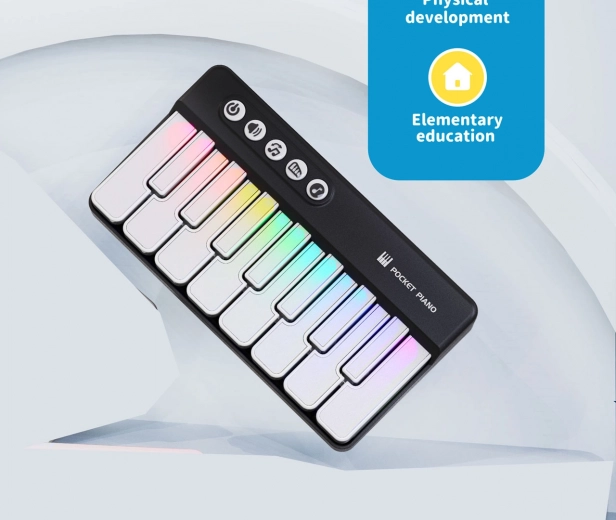 Hudobný mini klavírik čierny pre deti