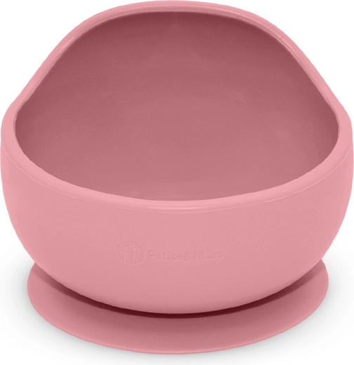 Petite&Mars silikónová miska s prísavkou Take&Match dusty rose 6m+