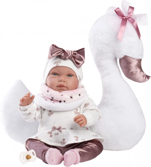 Llorens new born realistická hovoriaca bábika 44 cm s mäkkým telom