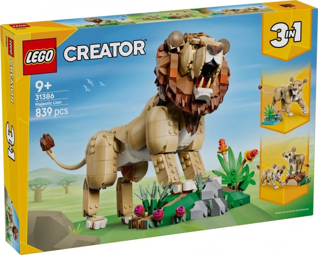 LEGO Creator 3 v 1 Divoké zvieratá: Hrdý lev