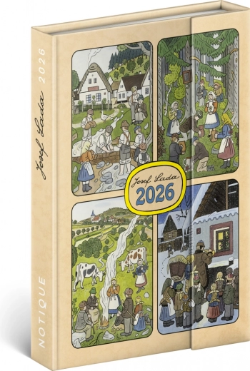 Týždenný magnetický diár Josef Lada 2026, 11 x 16 cm