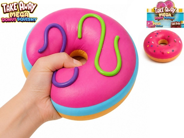 Miki fun mega squeeze strečový jumbo donut 16 cm (2 farby)