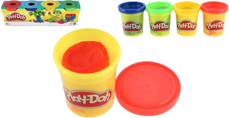 Play-Doh modelína v 4 základných farbách - 4 ks
