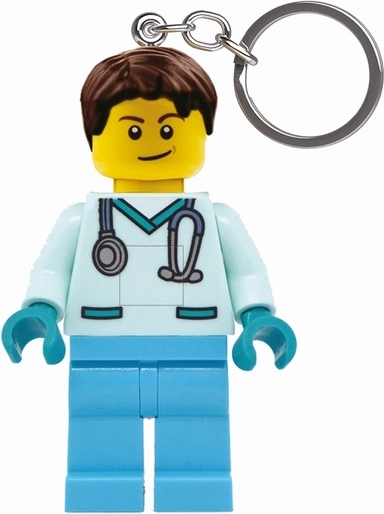 LEGO Minifigures prívesok na kľúče s LED svetlom doktor – 1 kus