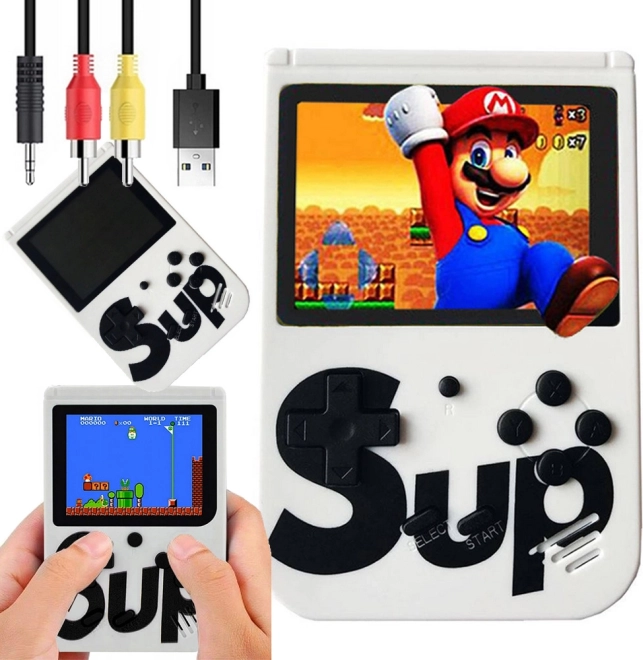 Prenosná retro herná konzola s 3" displejom a 400 vstavanými hrami