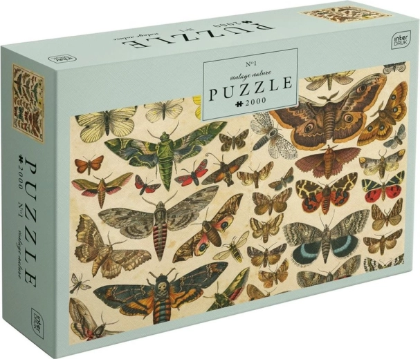 Puzzle Vintage Nature: Motýle, 2000 dielikov