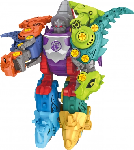Skrutkovací set dinosaurov 5v1 – stavebnica robota