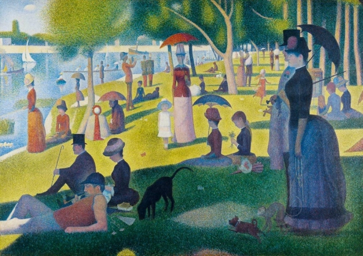 Bluebird puzzle Nedeľné popoludnie na ostrove La Grande Jatte 1000 dielikov