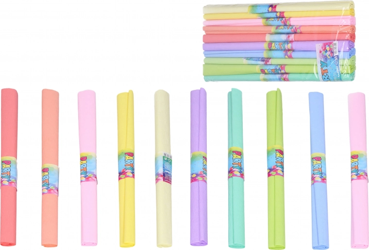 Krepový papier pastelový 50 × 200 cm