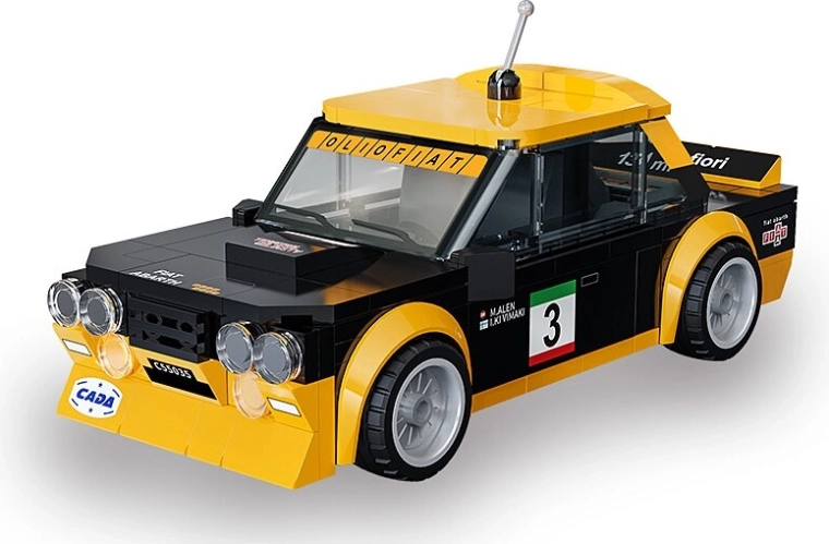 Stavebnica CaDA Fiat Abarth 131 čierny v mierke 1:24