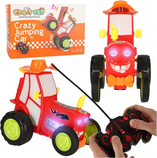 Skákajúci a tancujúci RC traktor na diaľkové ovládanie – červený
