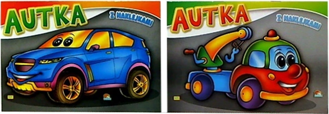 Omaľovánka Autá s nálepkami