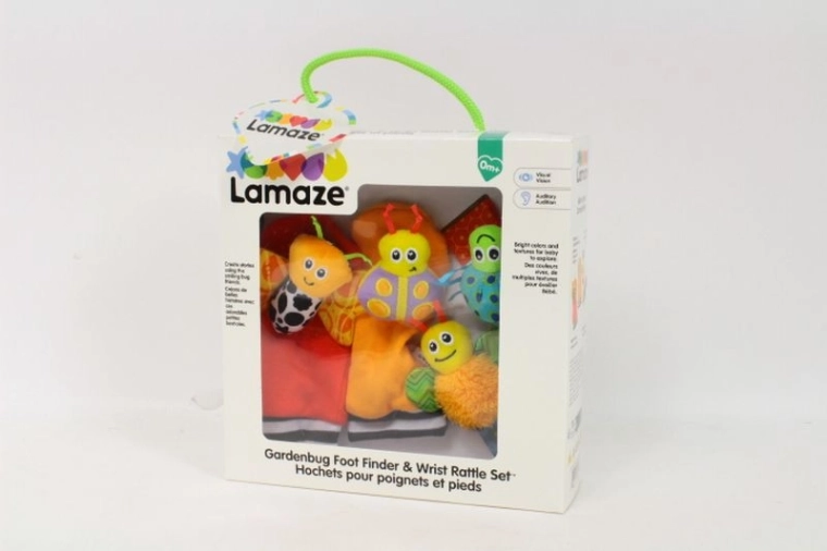 TOMY Lamaze hrkálky na ruky a nožičky (sada ponožiek a náramku)