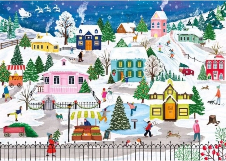Puzzle Zasnežené mesto 1000 dielikov