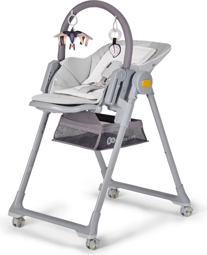 Kinderkraft Select jedálenská stolička a ležadlo 2v1 Lastree grey